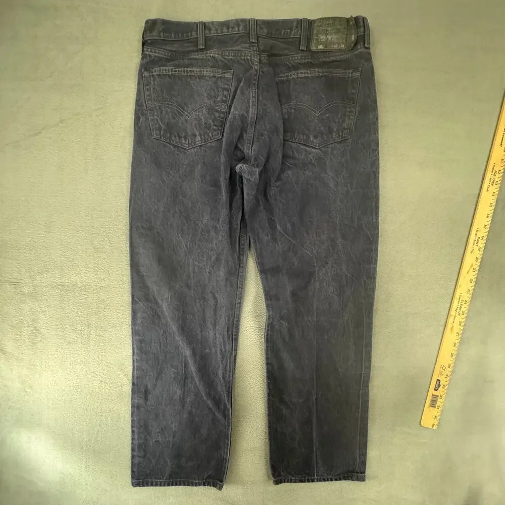 Levi’s 501 XX Jeans Mens 40x32‎ Blue Dyed Canvas Straight Button Fly Grunge Y2K